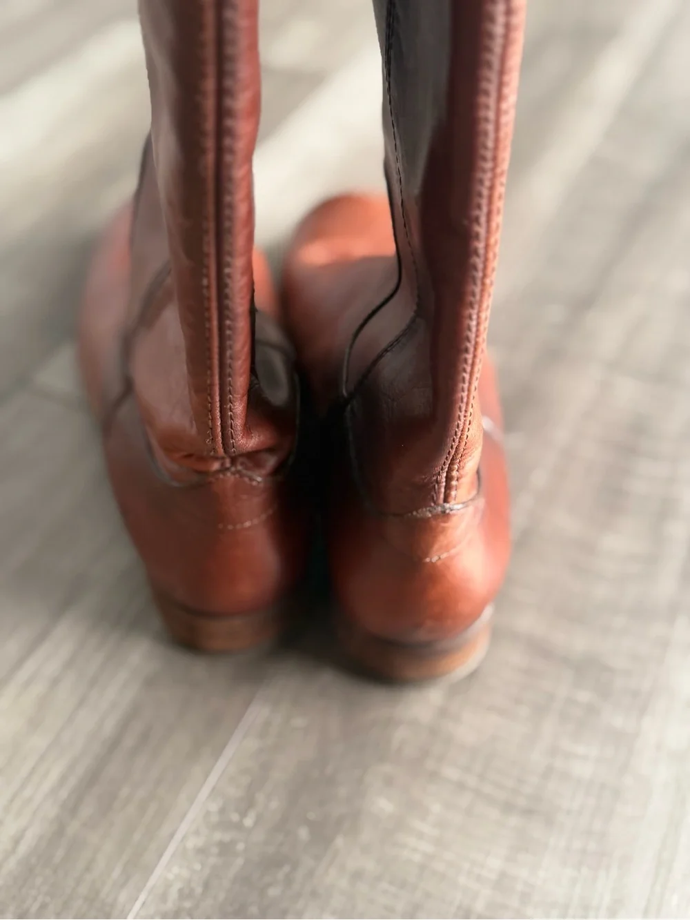 Frye Womens Sz 10 Melissa Button 2 Leather Knee High Pull-On Riding Boots Cognac